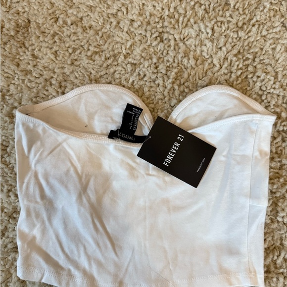 Forever 21 Cream Bandeau Top - Picture 2 of 2